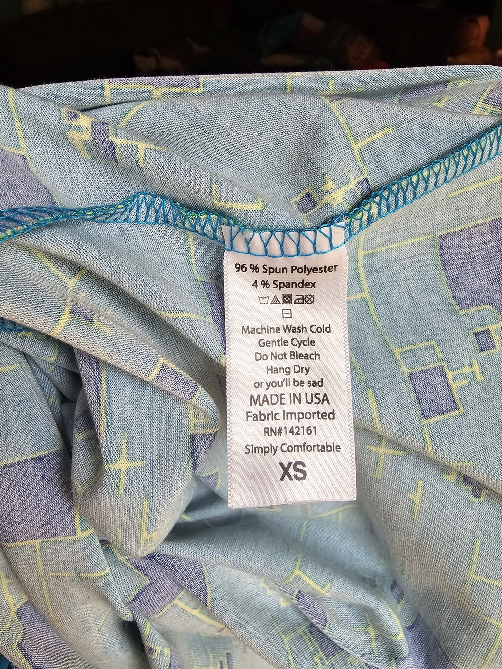 Blue Geo Raglan Randy Tee - Picture 3 of 6